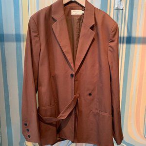 Maison Kitsune 2 Buttons Belted Jacket